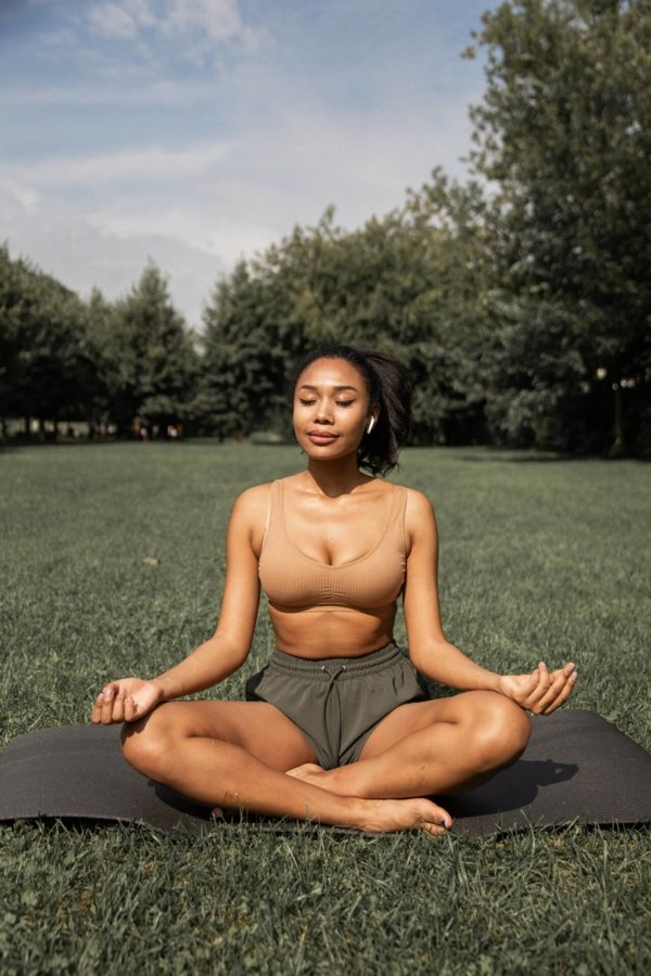 woman meditating